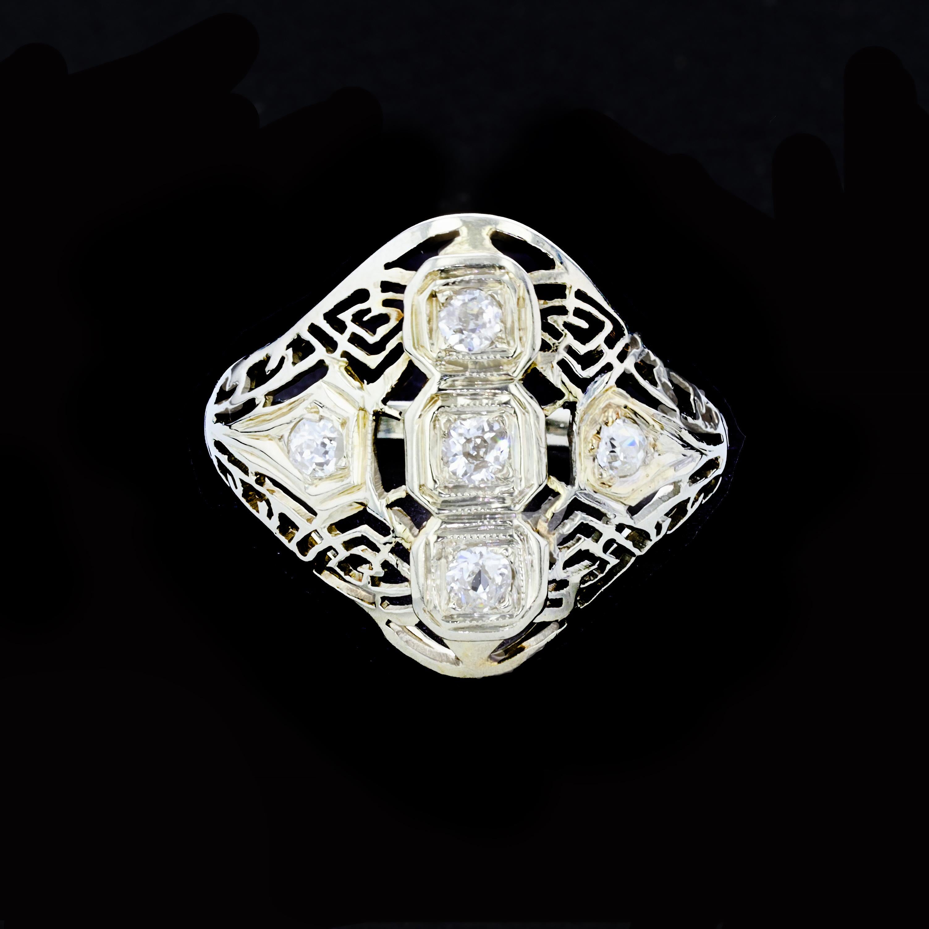 Edwardian Old Mine Cut Diamond Ring For Sale 3