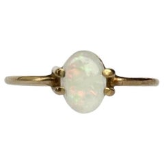 Antique Edwardian Opal and 9 Carat Gold Ring