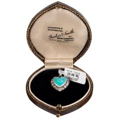 Edwardian Opal and Diamond Heart Locket Pendant