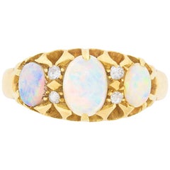 Edwardian Opal and Diamond Ring, circa 1907
