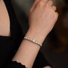 Edwardian Opal & Diamond Bangle Circa 1910
