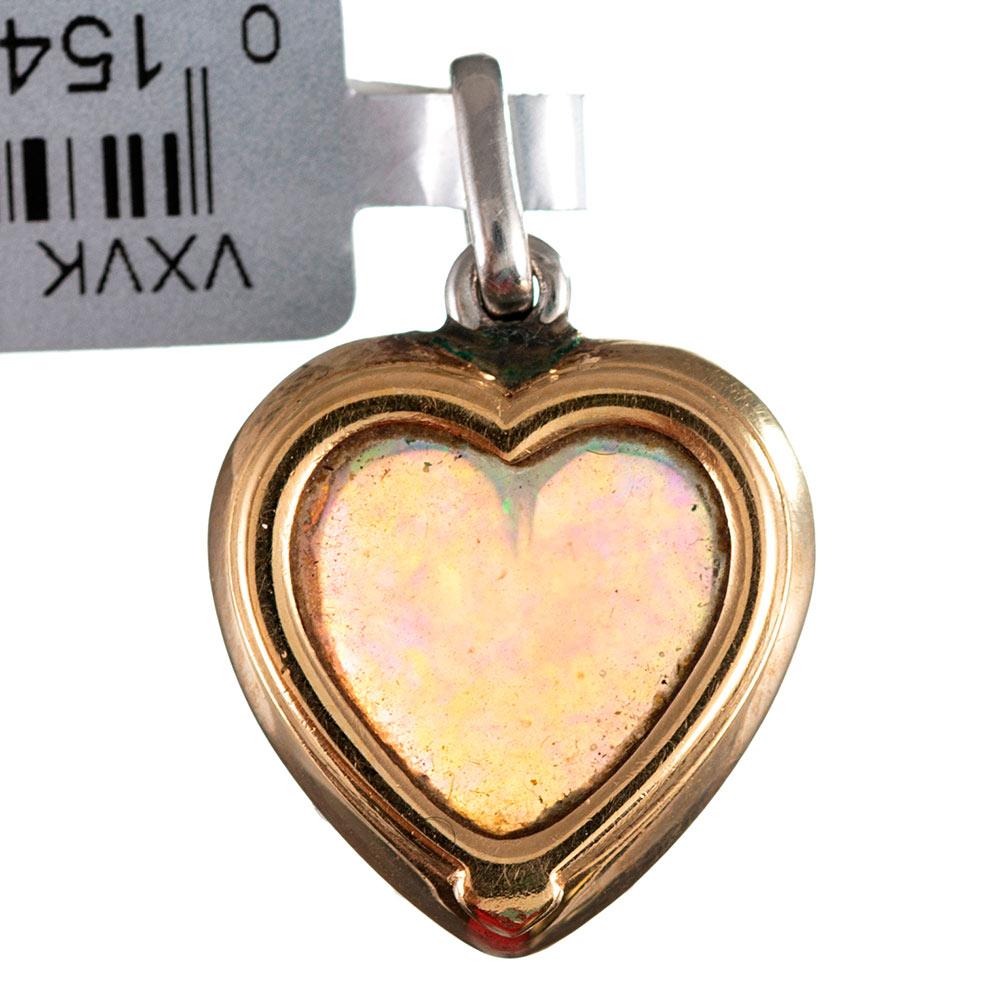 Women's Edwardian Opal and Diamond Heart Locket Pendant