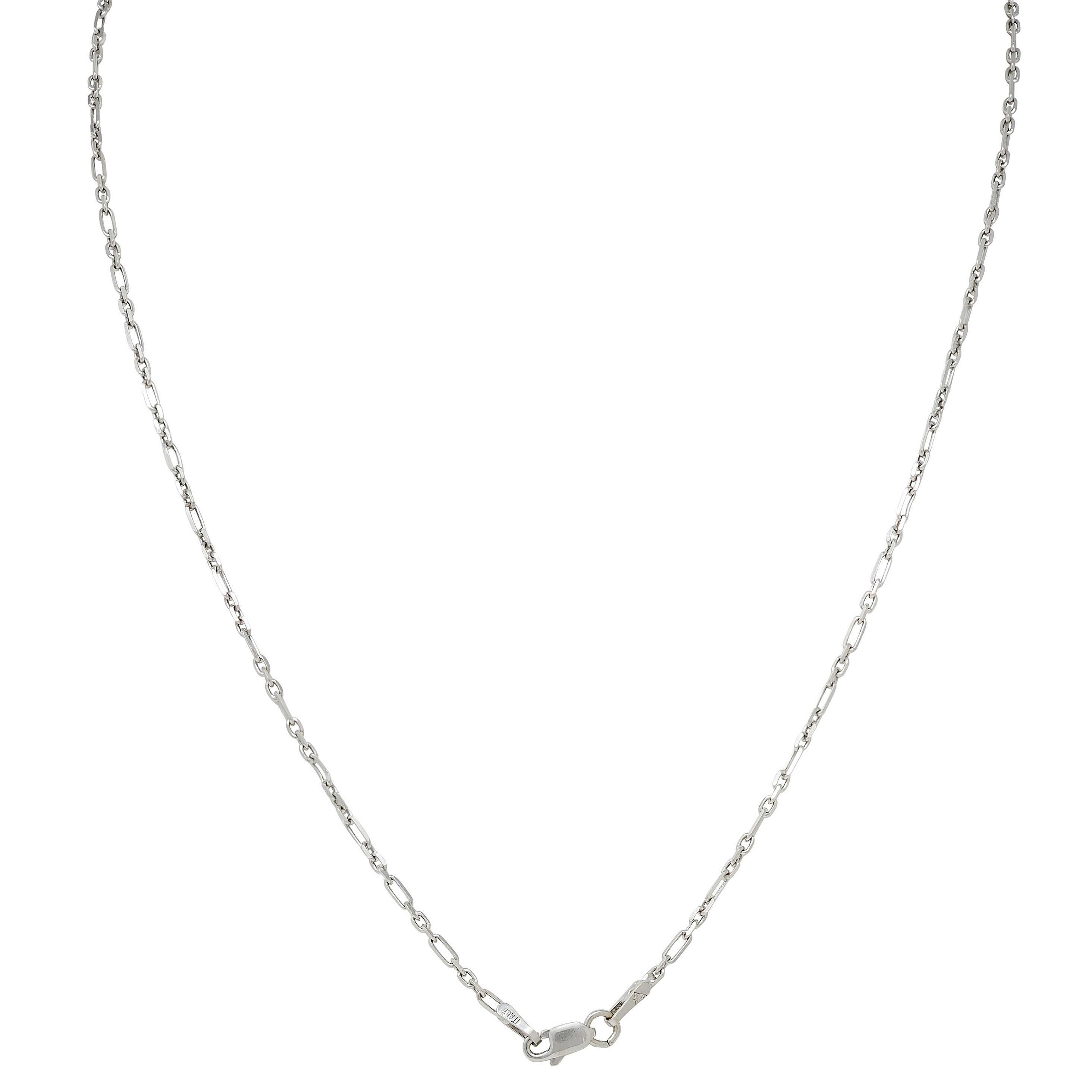 Collana edoardiana con diamante opale e platino in oro 18 carati con pendente antico a ghirlanda in vendita 2