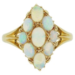 Antique Edwardian Opal Navette Ring