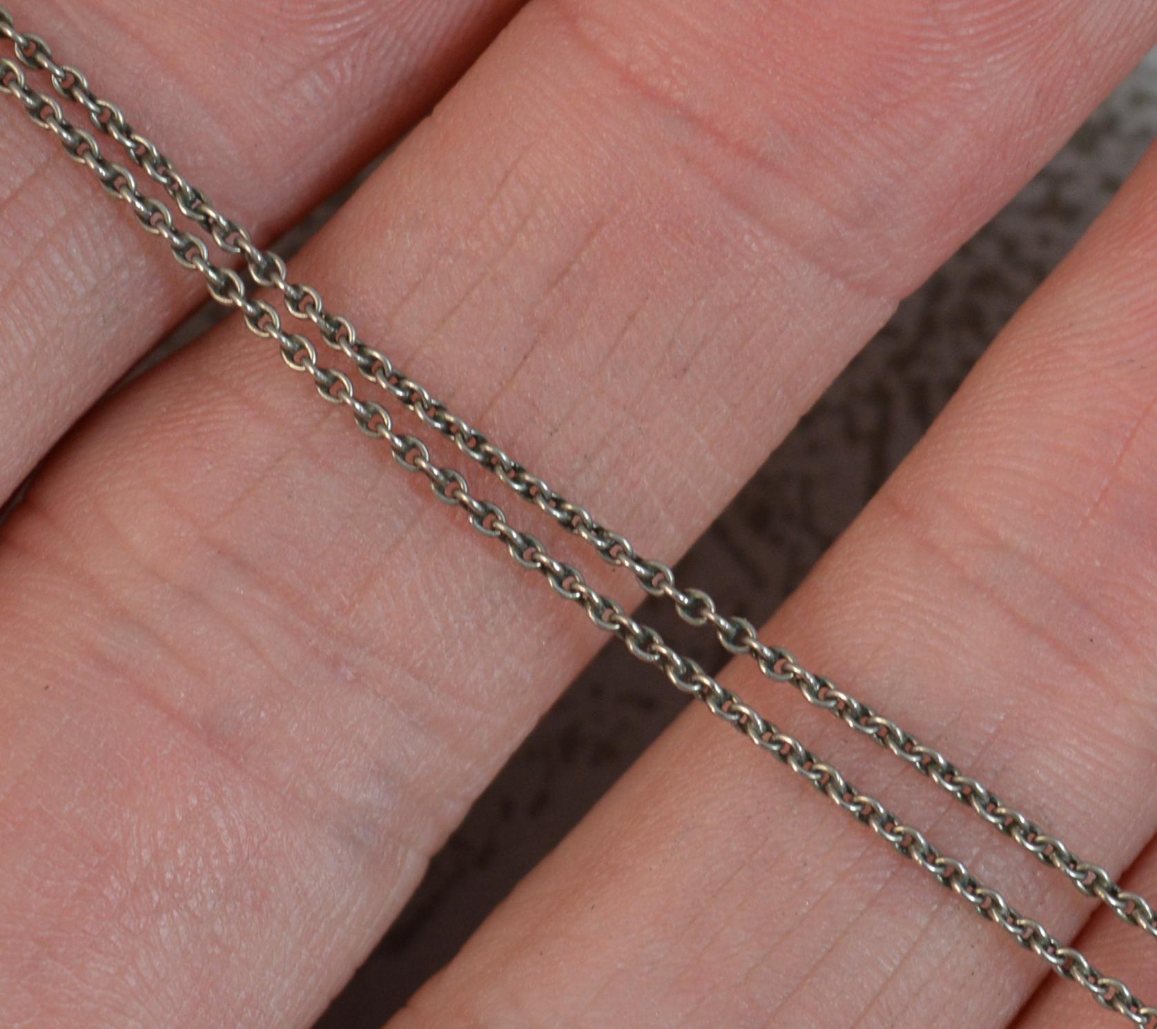 Women's Edwardian Orange Sapphire Old Cut Diamond Platinum 18ct Gold Pendant Necklace