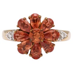 Edwardian Orange Sapphire Ring