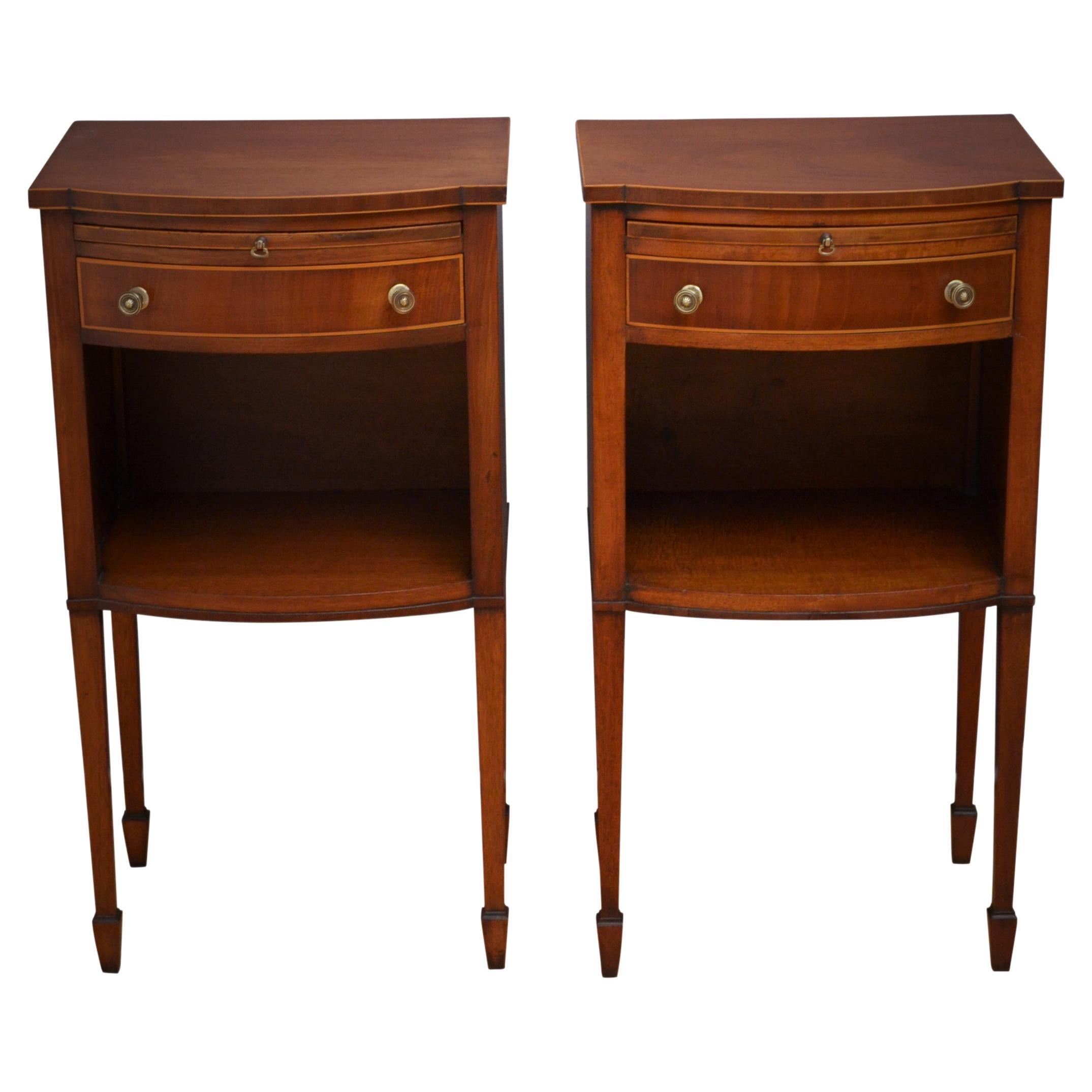 Edwardian Pair of Bedside Cabinets