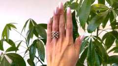 Edwardian Pearl and Diamond 14k Yellow Gold Five Stack Ring