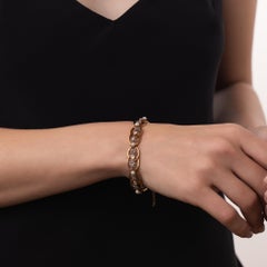 Edwardian pearl diamond 18k yellow gold and platinum bracelet