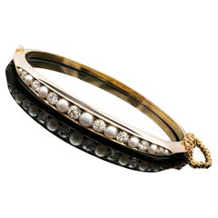 Edwardianisches Perlen- und Diamantarmband um 1910