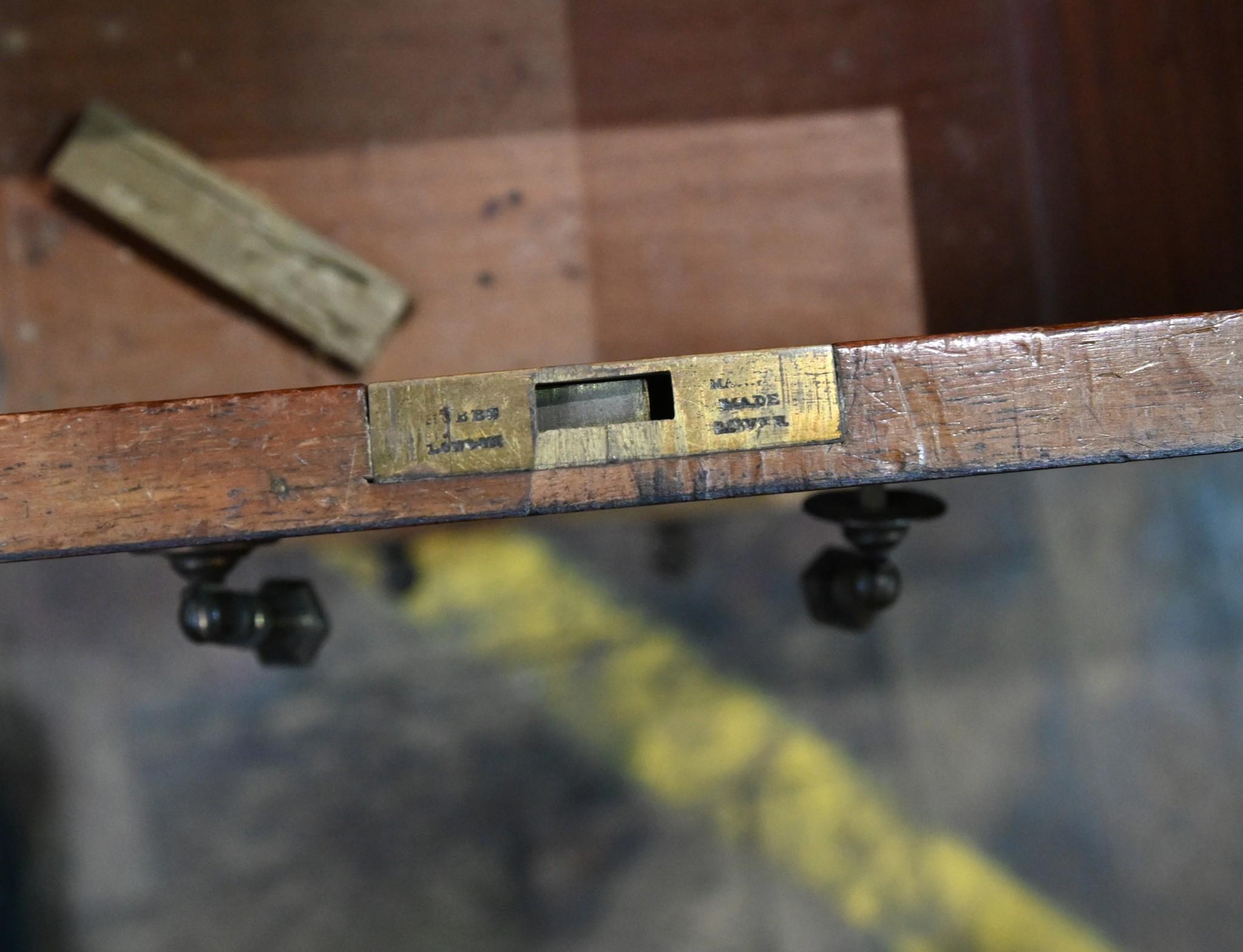 Wood Edwardian Pedestal Desk Sheraton Inlay Writing Table 1900 For Sale