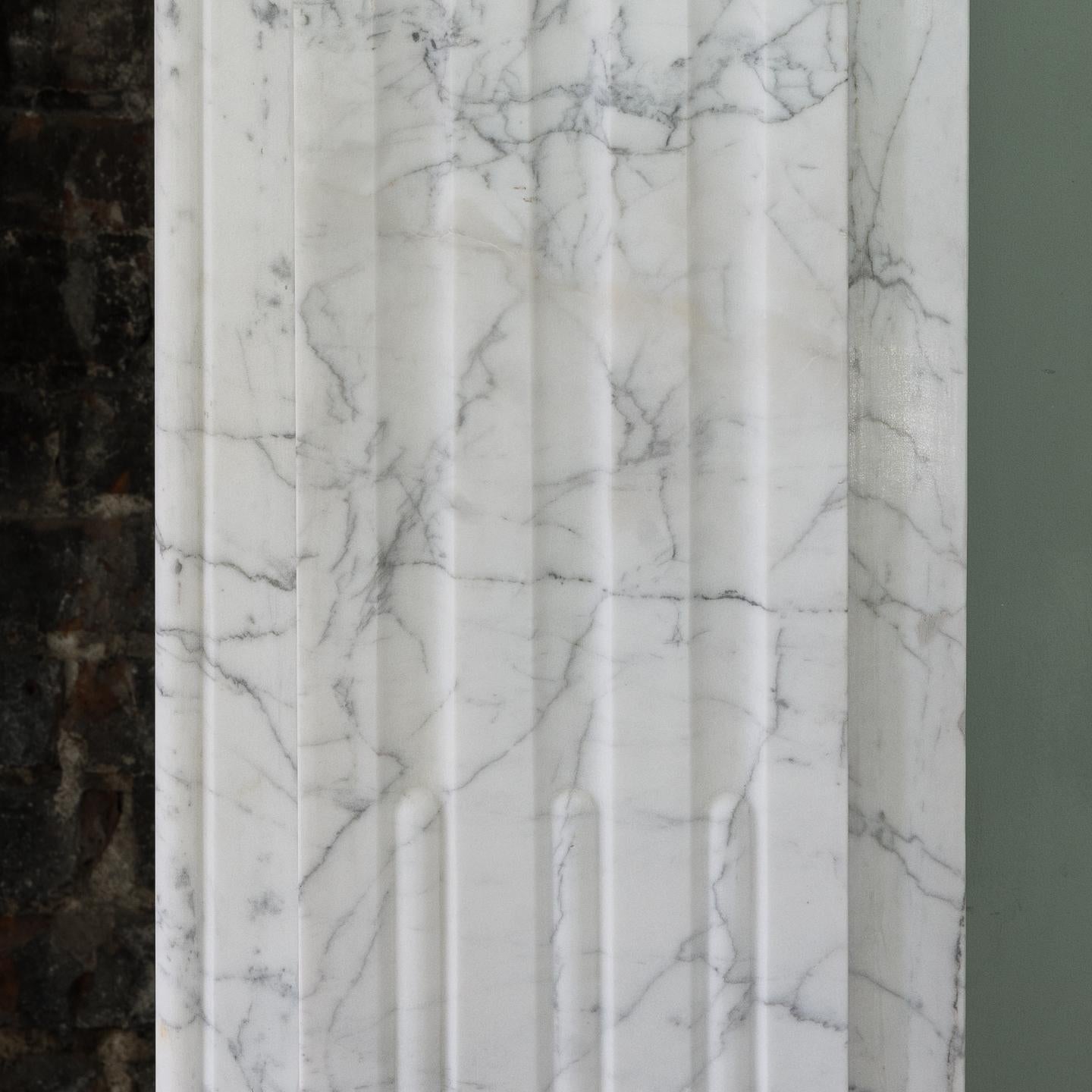 Early 20th Century Edwardian Pencil Vein Marble Chimneypiece