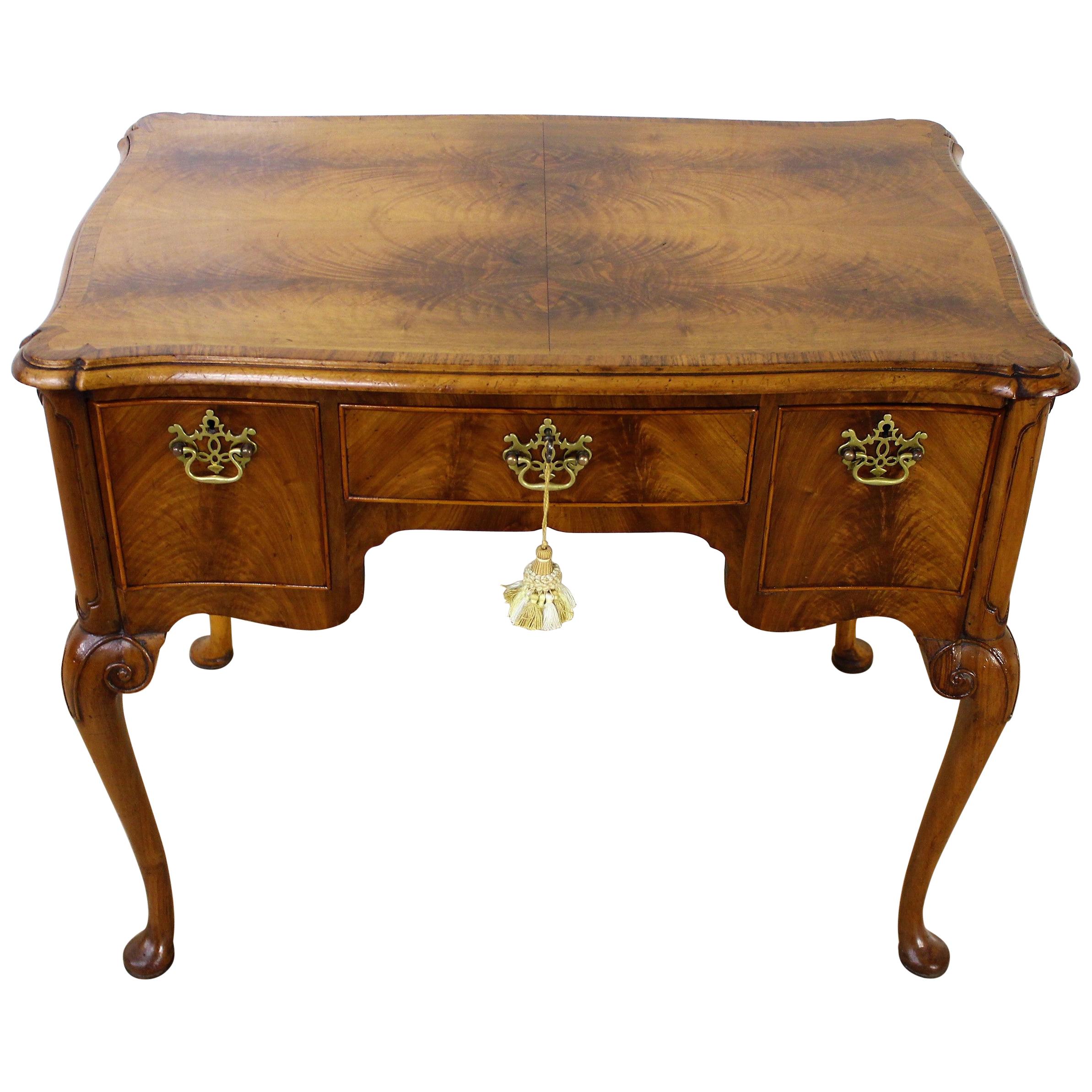 Edwardian Period Burr Walnut Lamp Table For Sale