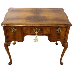 Antique Edwardian Period Burr Walnut Lamp Table