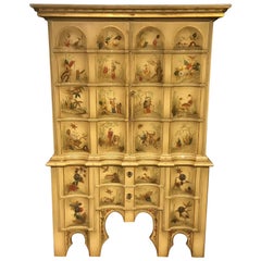 Edwardian Period Chinoiserie Antique Cocktail Cabinet