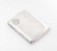 Etui à cigarettes autrichien en argent continental (.800) de la période édouardienne