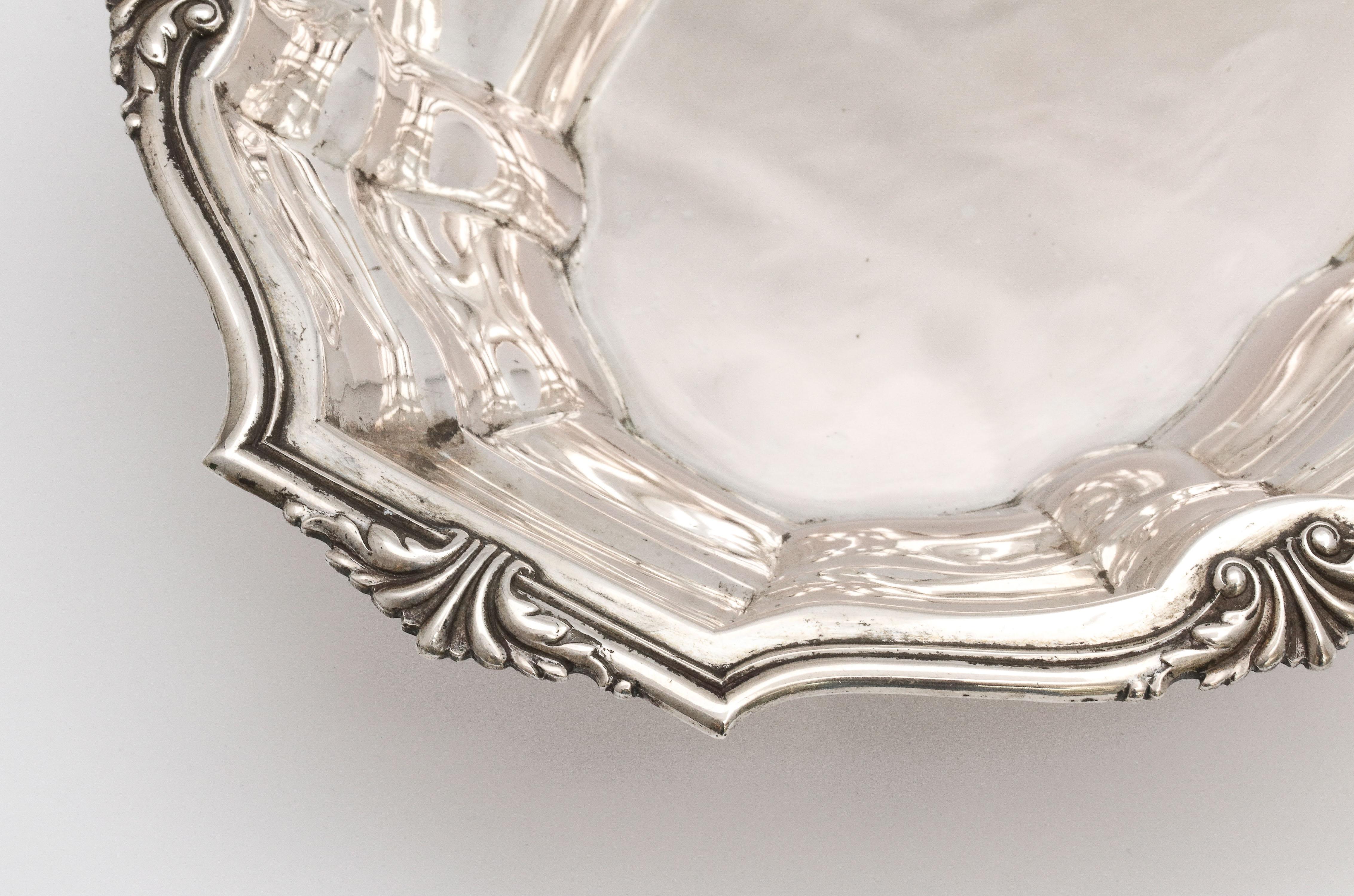 Sterling Silver Edwardian Period Continental Silver (.800) Serving Bowl For Sale
