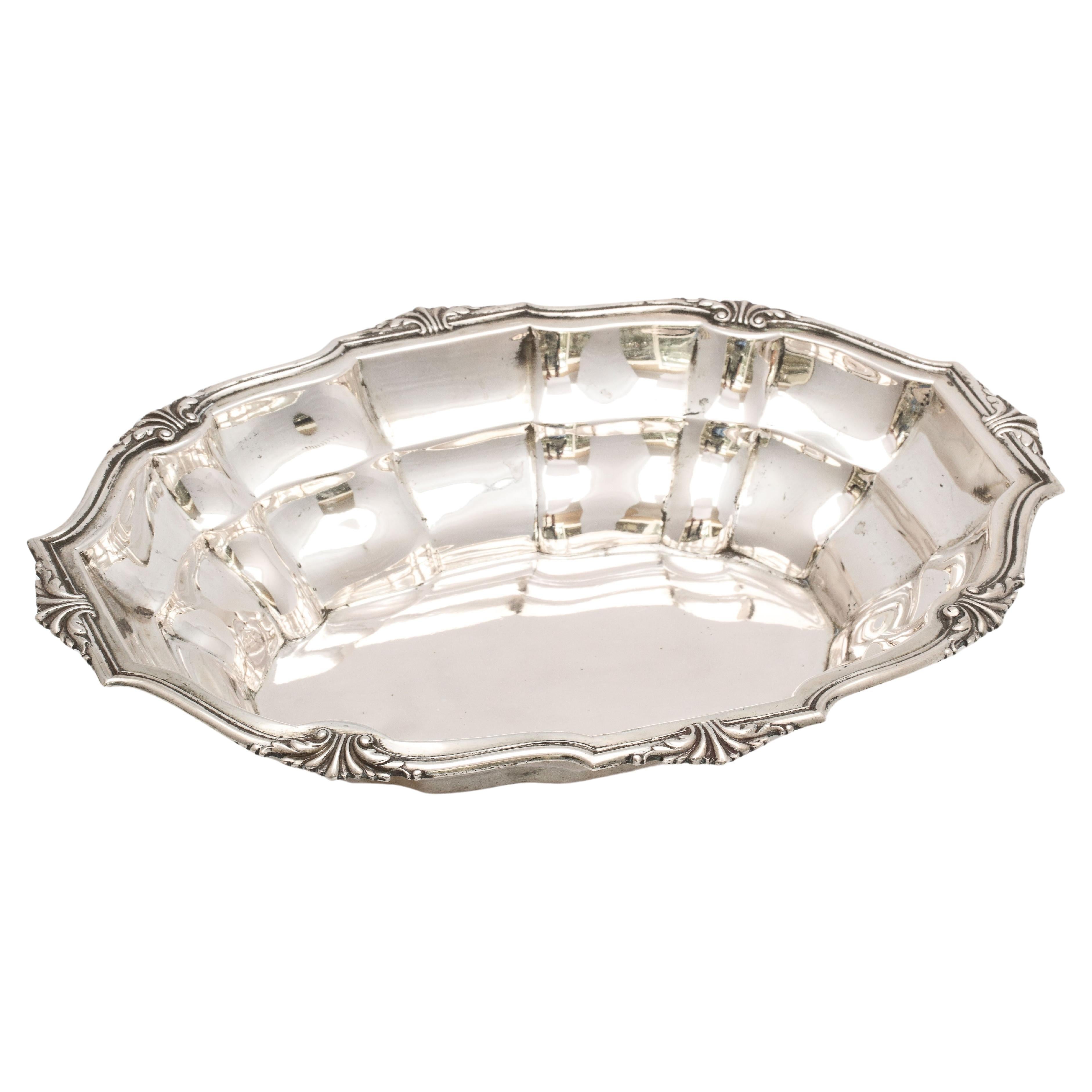 Edwardian Period Continental Silver (.800) Serving Bowl For Sale
