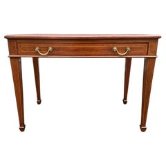 Antique Edwardian Period Mahogany and Inlay Writing Table Desk