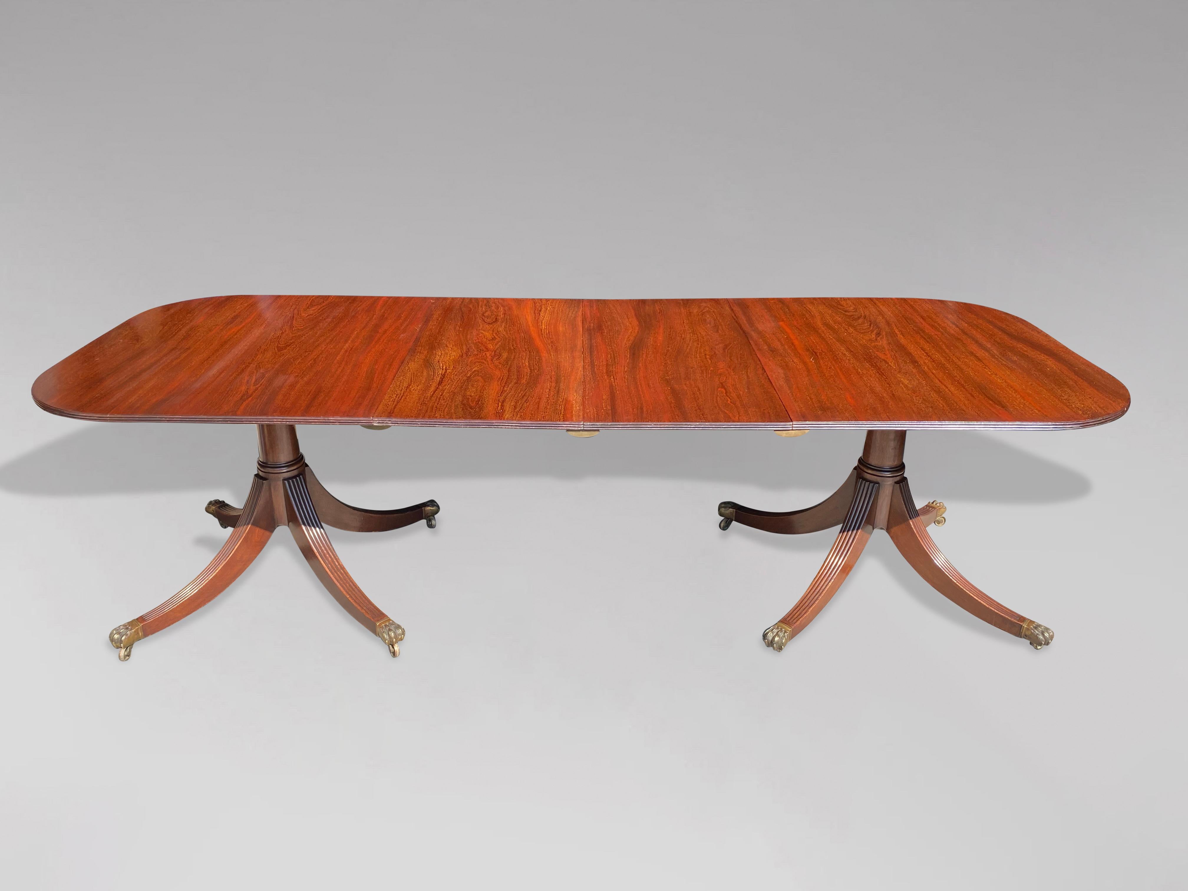 Edwardian Period Mahogany Two Pedestal Dining Table In Good Condition In Petworth,West Sussex, GB