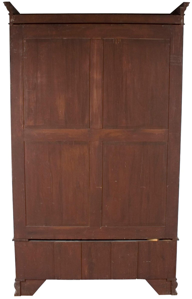 Edwardian Period Mirror Door Wardrobe Armoire Closet For Sale at 1stDibs