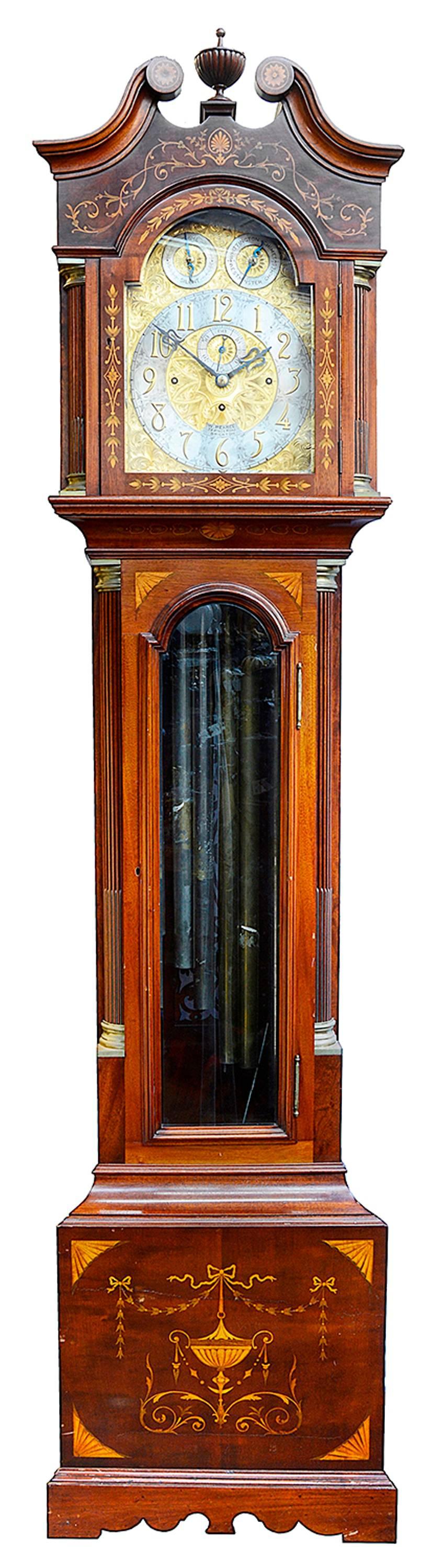 Edwardian Period Musical Longcase Clock (Intarsie)