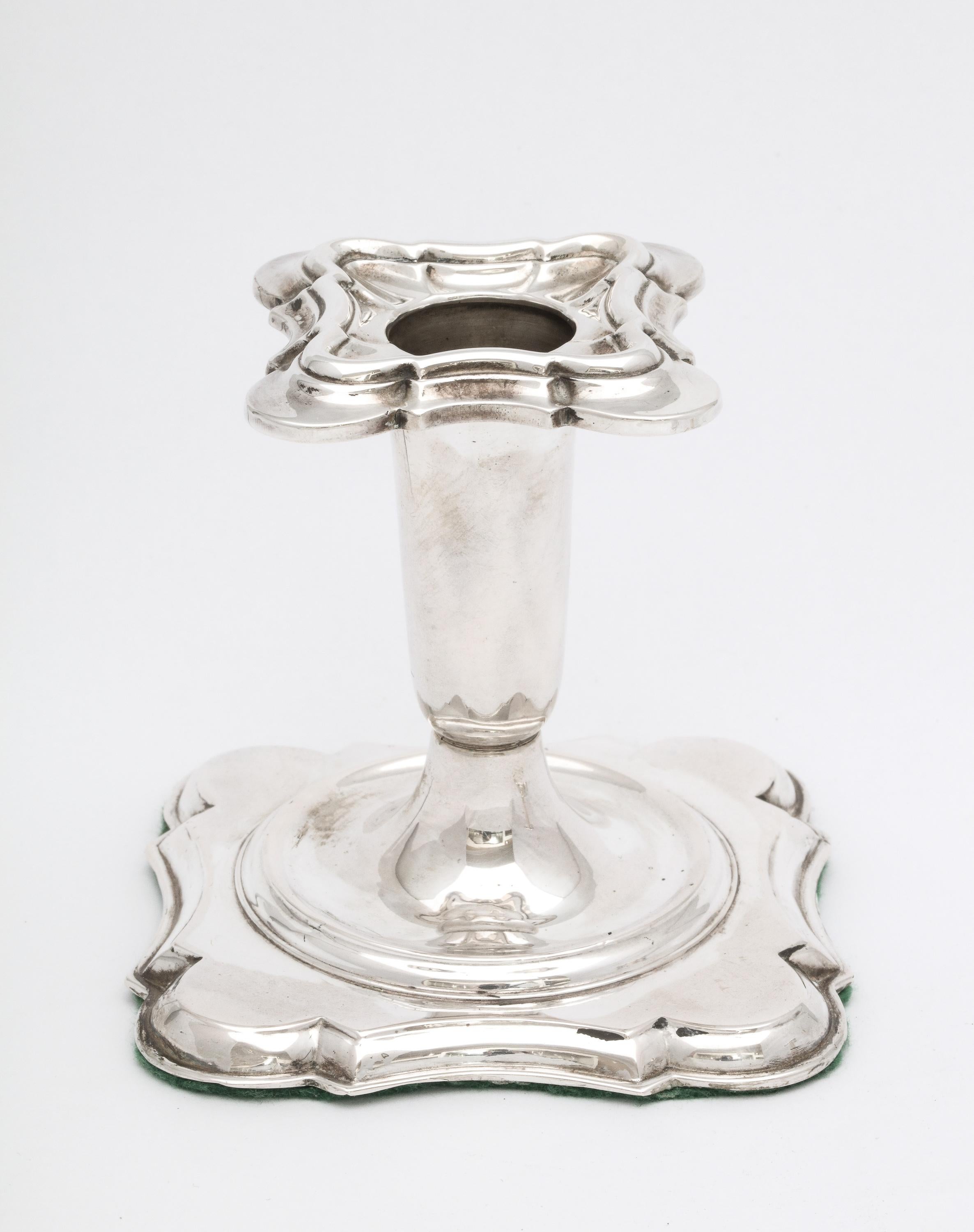 Edwardian Period Pair of Continental Silver '.830' Norwegian Candlesticks In Good Condition In New York, NY