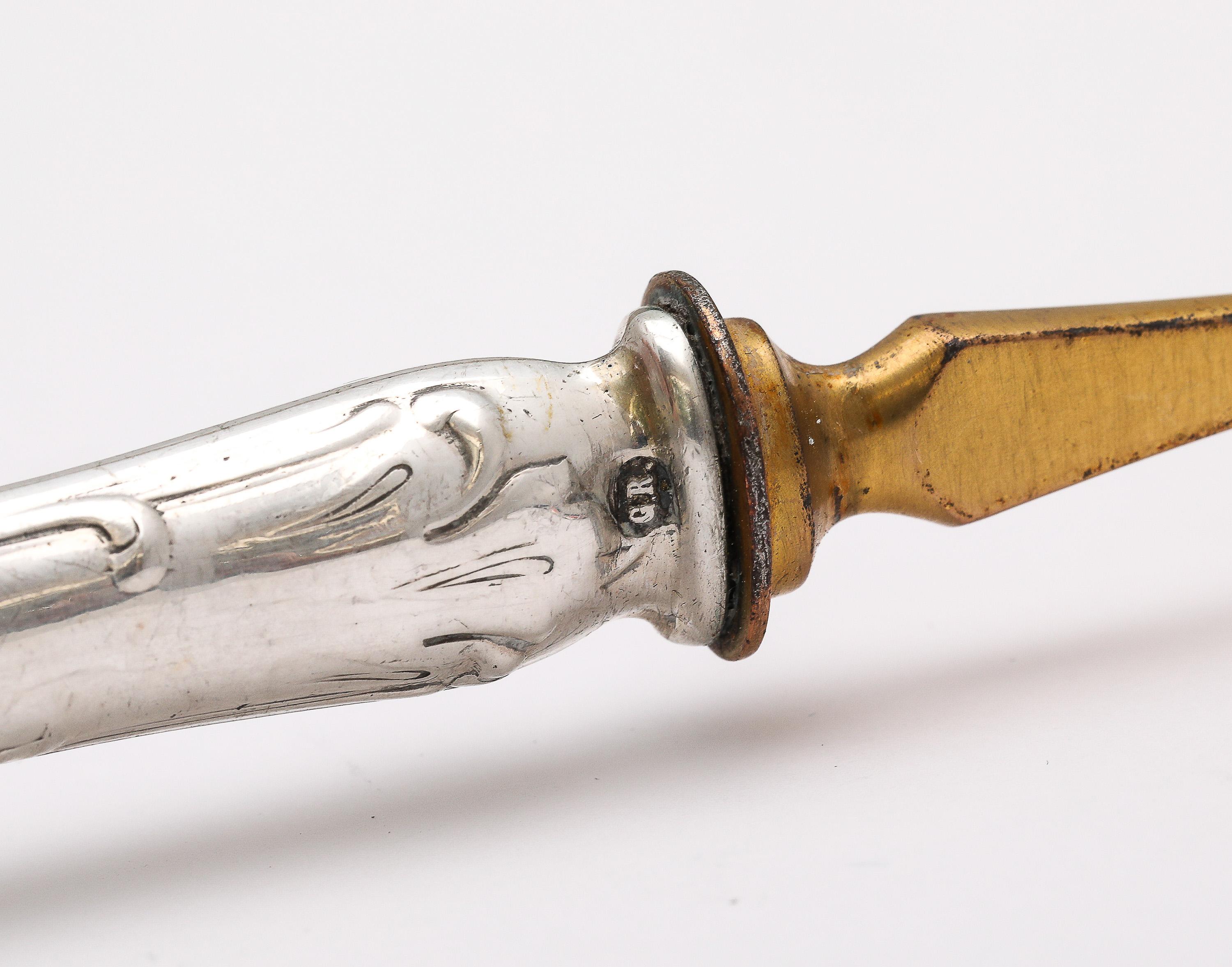Edwardian Period Russian Silver (.840)- Mounted Fish Serving Set -Service for 12 For Sale 11