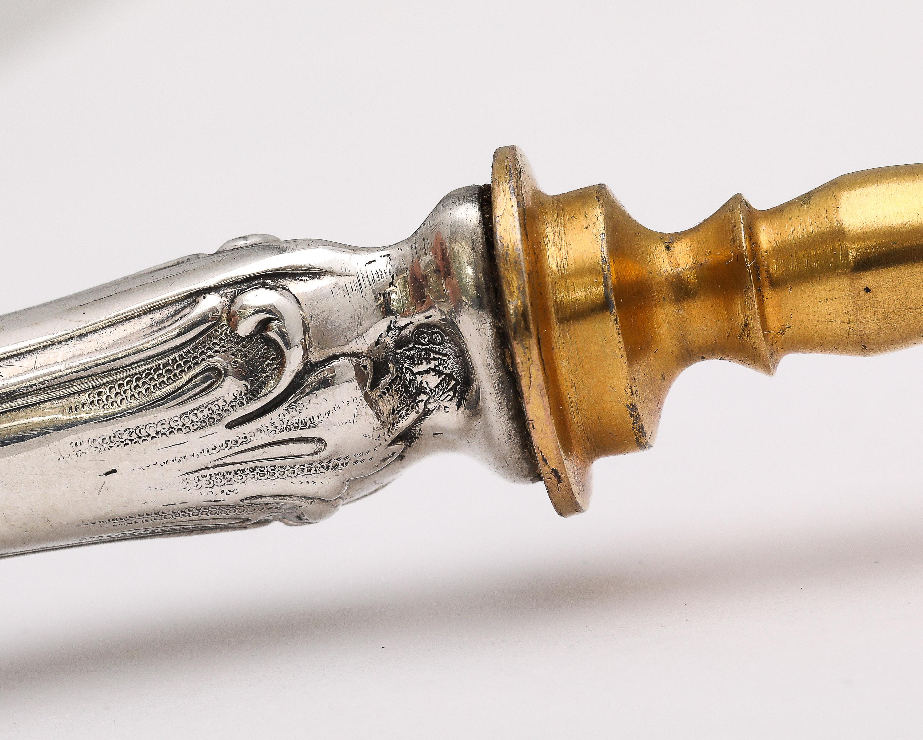 Edwardian Period Russian Silver (.840)- Mounted Fish Serving Set -Service for 12 For Sale 2