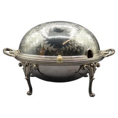 Edwardianische Periode Silber Platte drehbare Terrine