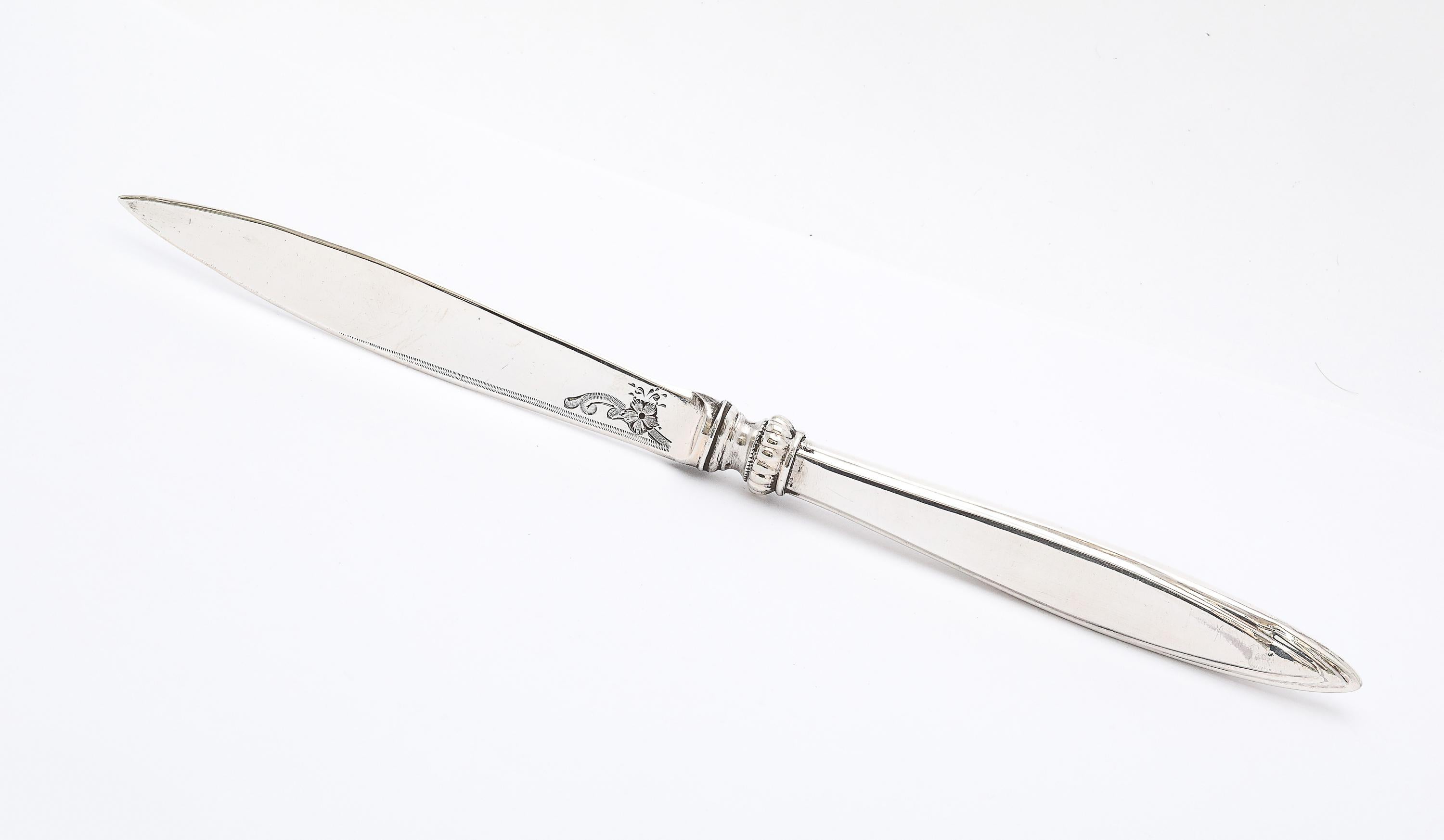 Brieföffner aus Sterlingsilber und blauer Guilloche-Emaille aus der Edwardianischen Periode im Angebot 6