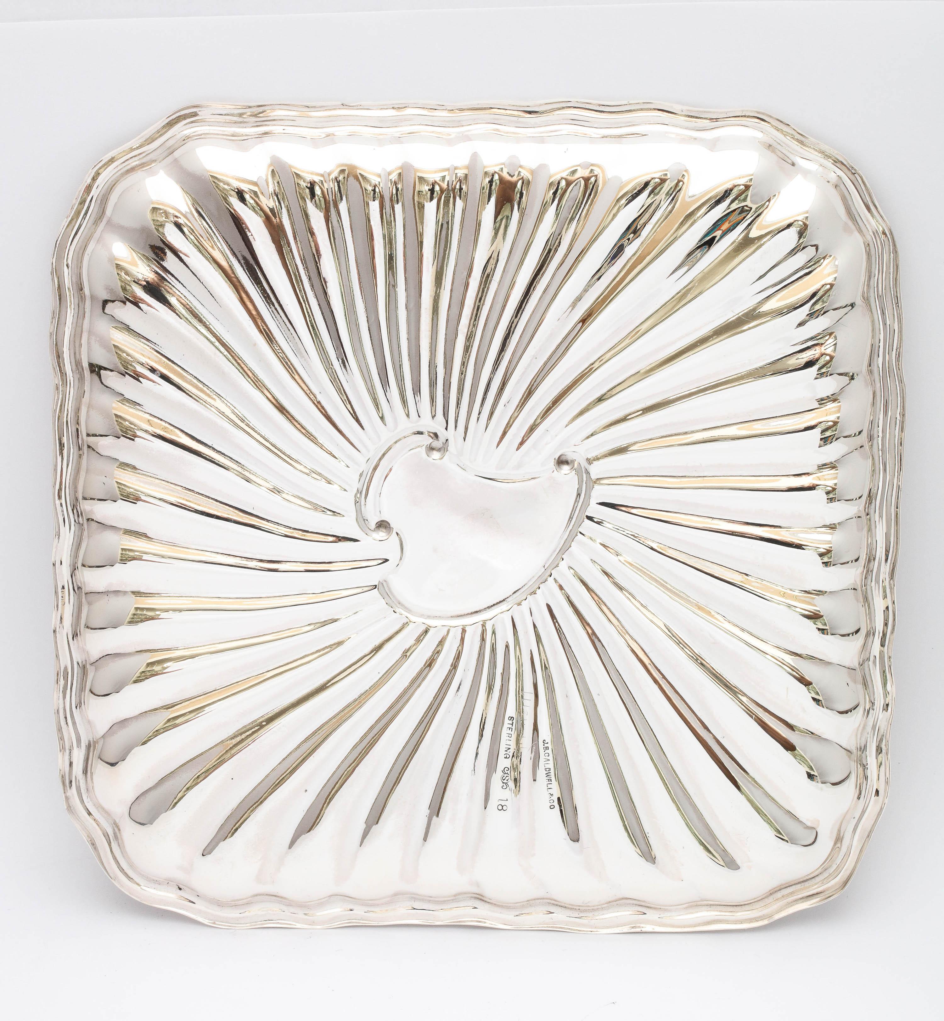 Edwardian Period Sterling Silver Card Tray, J.E. Caldwell For Sale 6