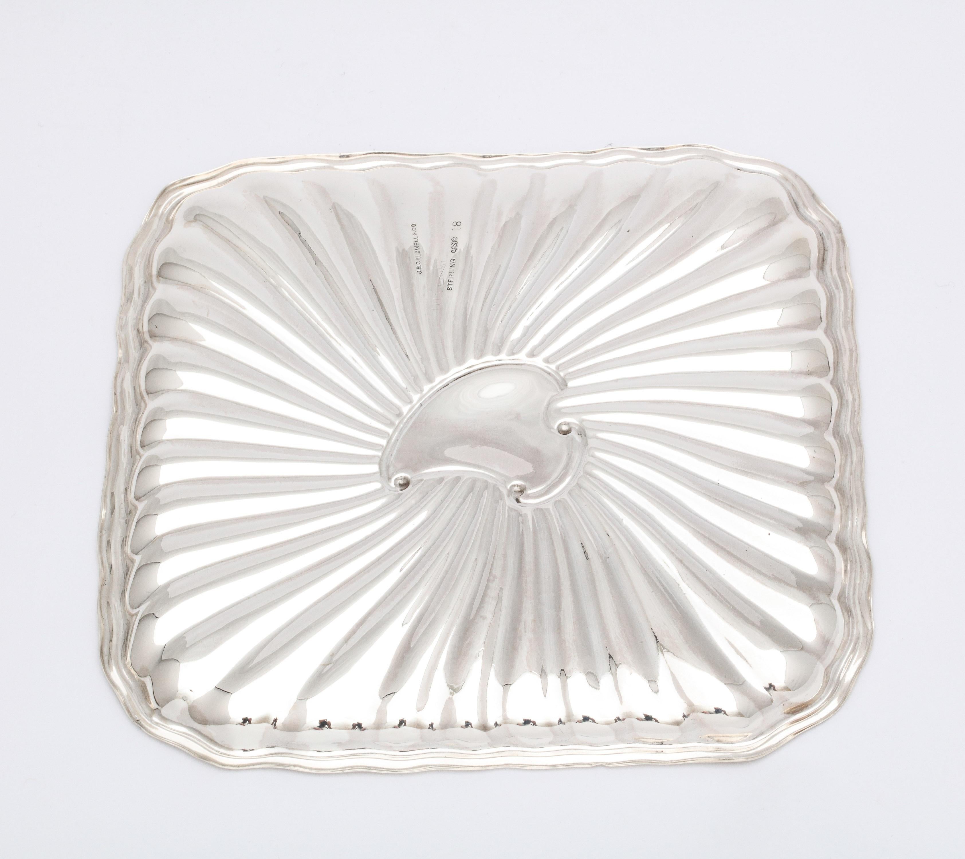 Edwardian Period Sterling Silver Card Tray, J.E. Caldwell For Sale 2