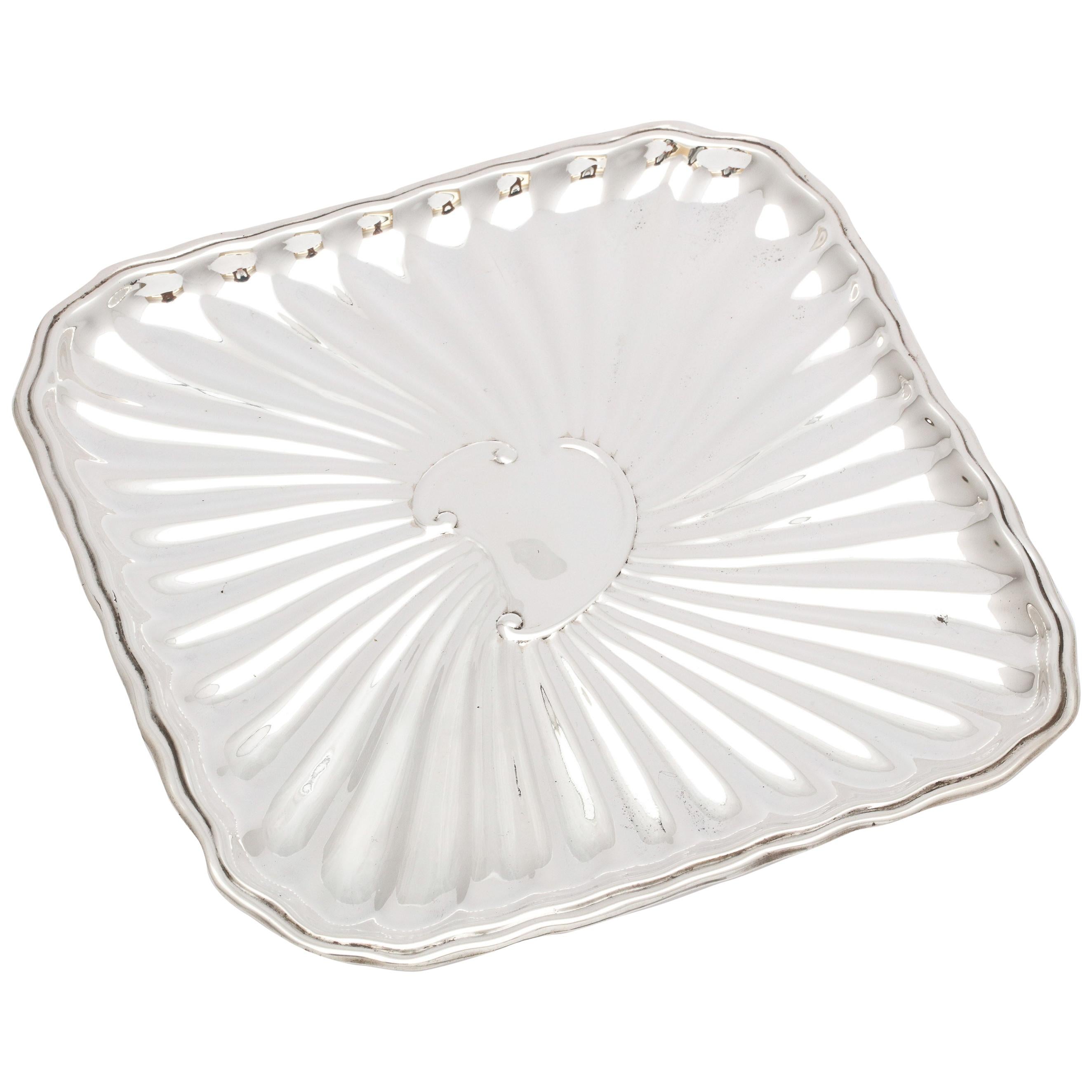 Edwardian Period Sterling Silver Card Tray, J.E. Caldwell For Sale