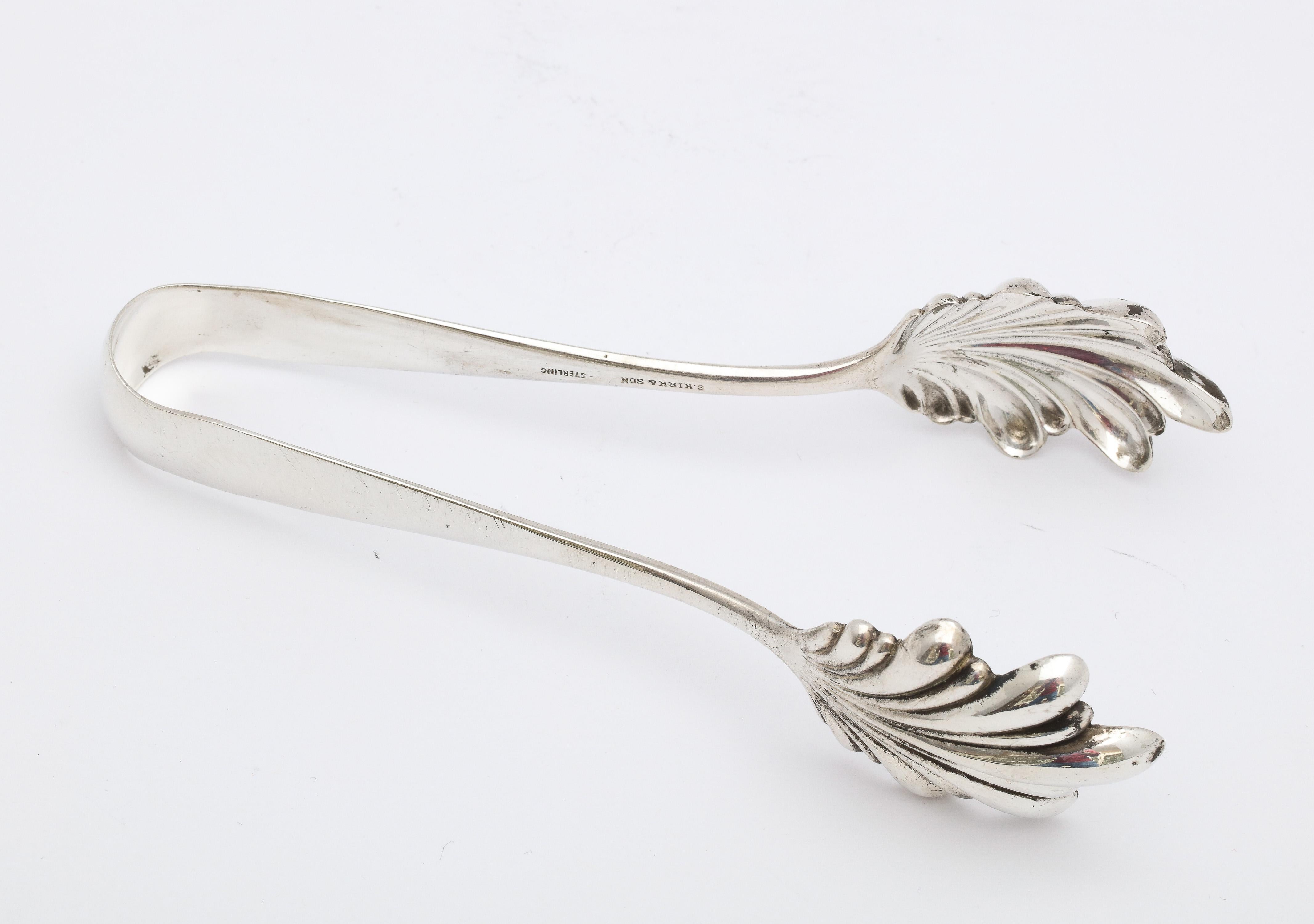 Edwardian Period Sterling Silver Ice Tongs by S. Kirk and Son For Sale 5