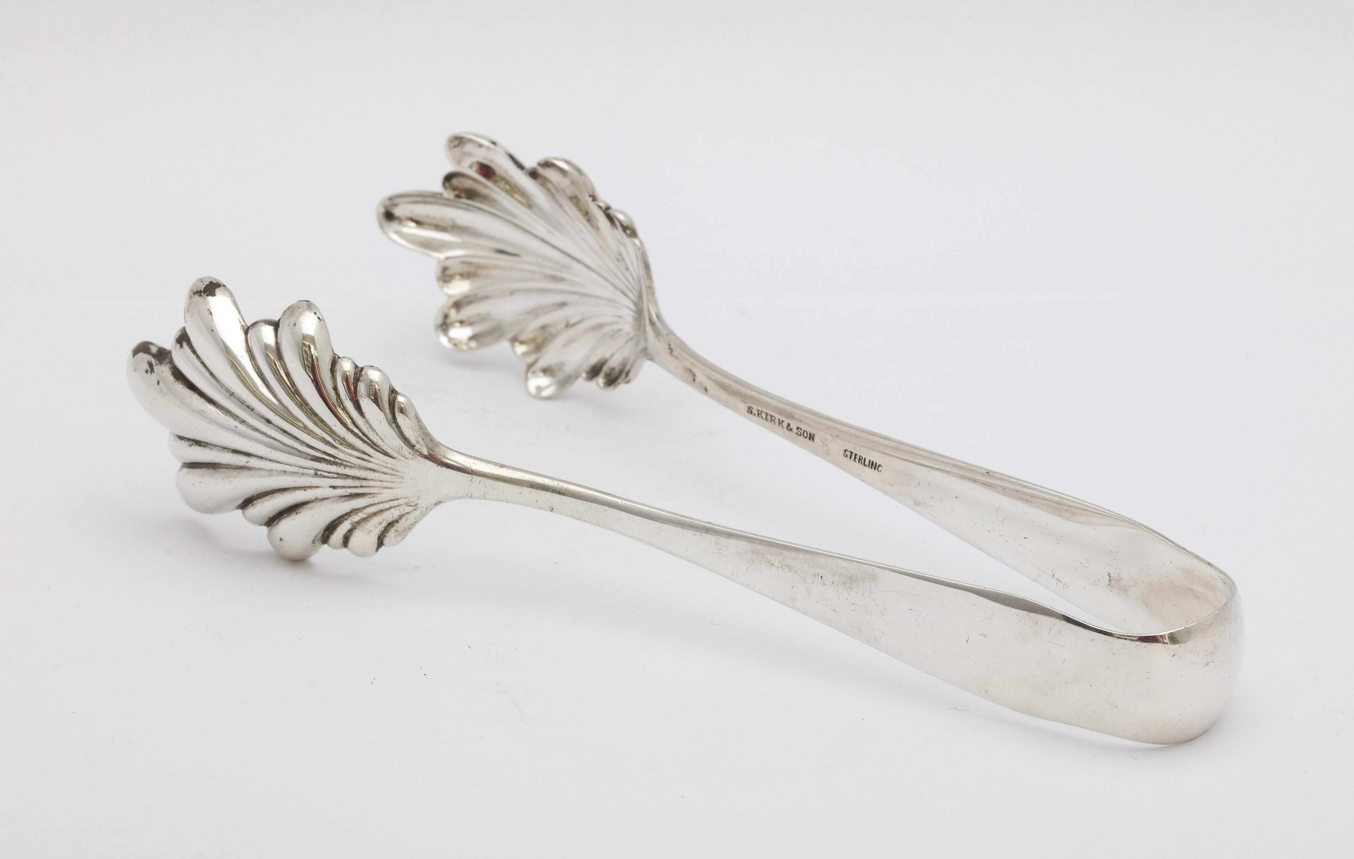 Edwardian Period Sterling Silver Ice Tongs by S. Kirk and Son For Sale 1