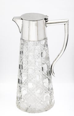 Brocca da claret in argento massiccio del periodo edoardiano