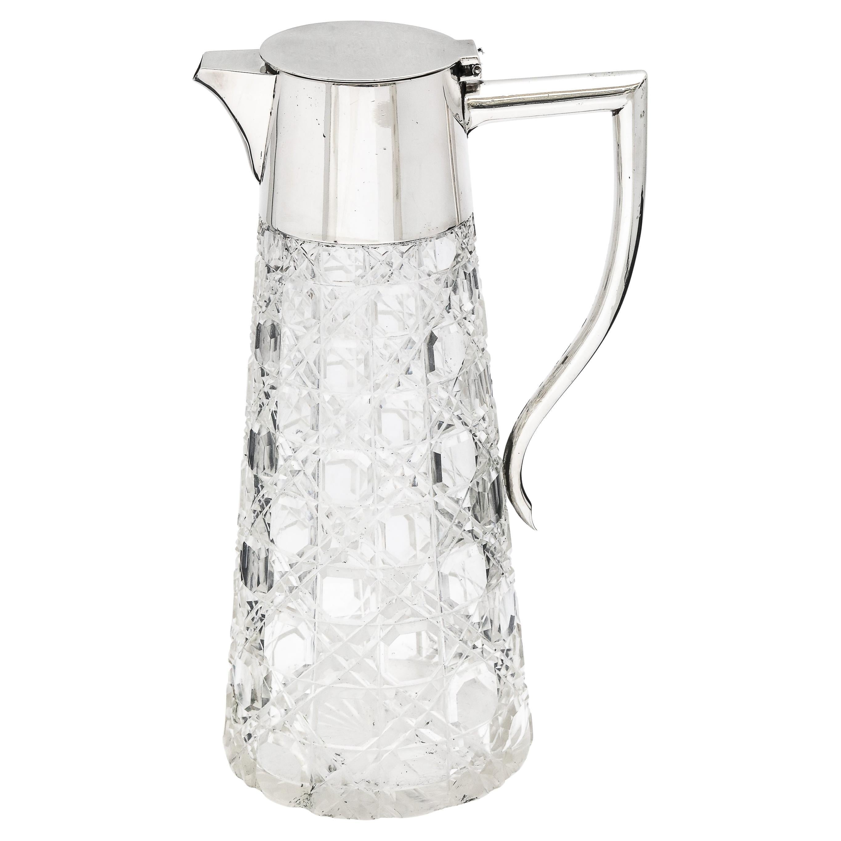 Cruche à claret en argent sterling d
époque édouardienne