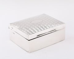 Edwardian Period Sterling Silver Table Box With Hinged Lid By William Comyns