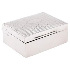 Edwardian Period Sterling Silver Table Box With Hinged Lid By William Comyns