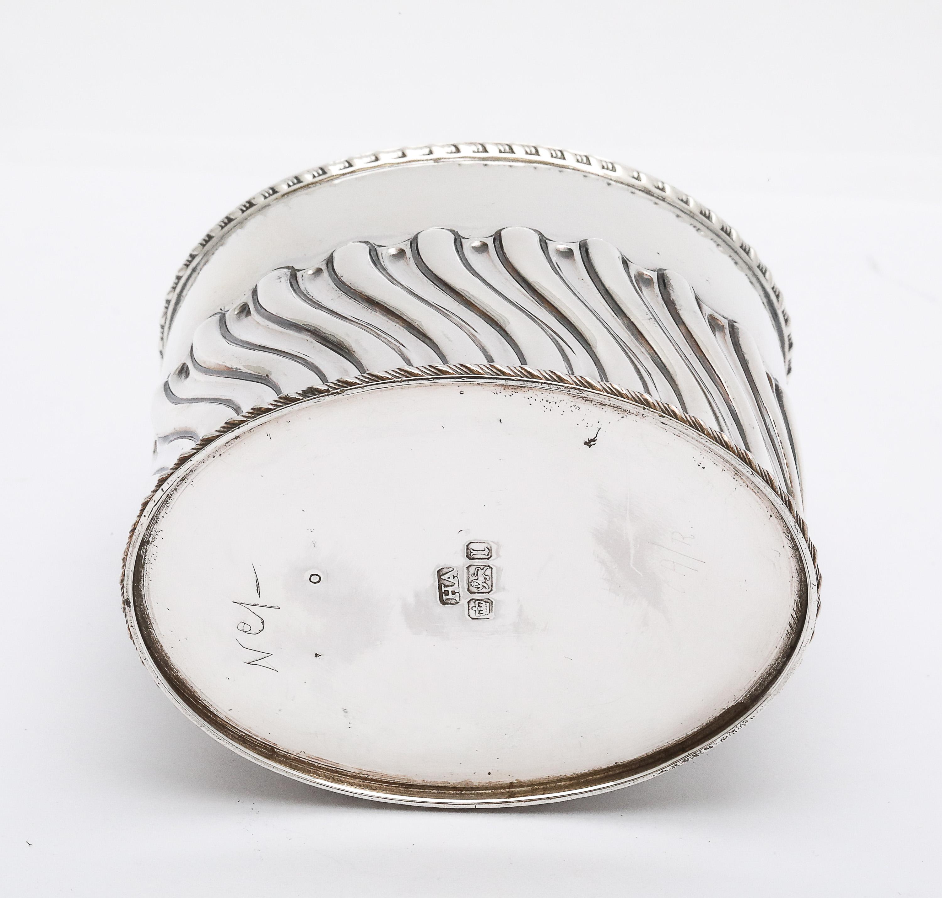 Edwardian Periode Sterling Silber Tee Caddy im Angebot 5