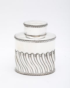 Caja de té de plata de ley de la época eduardiana