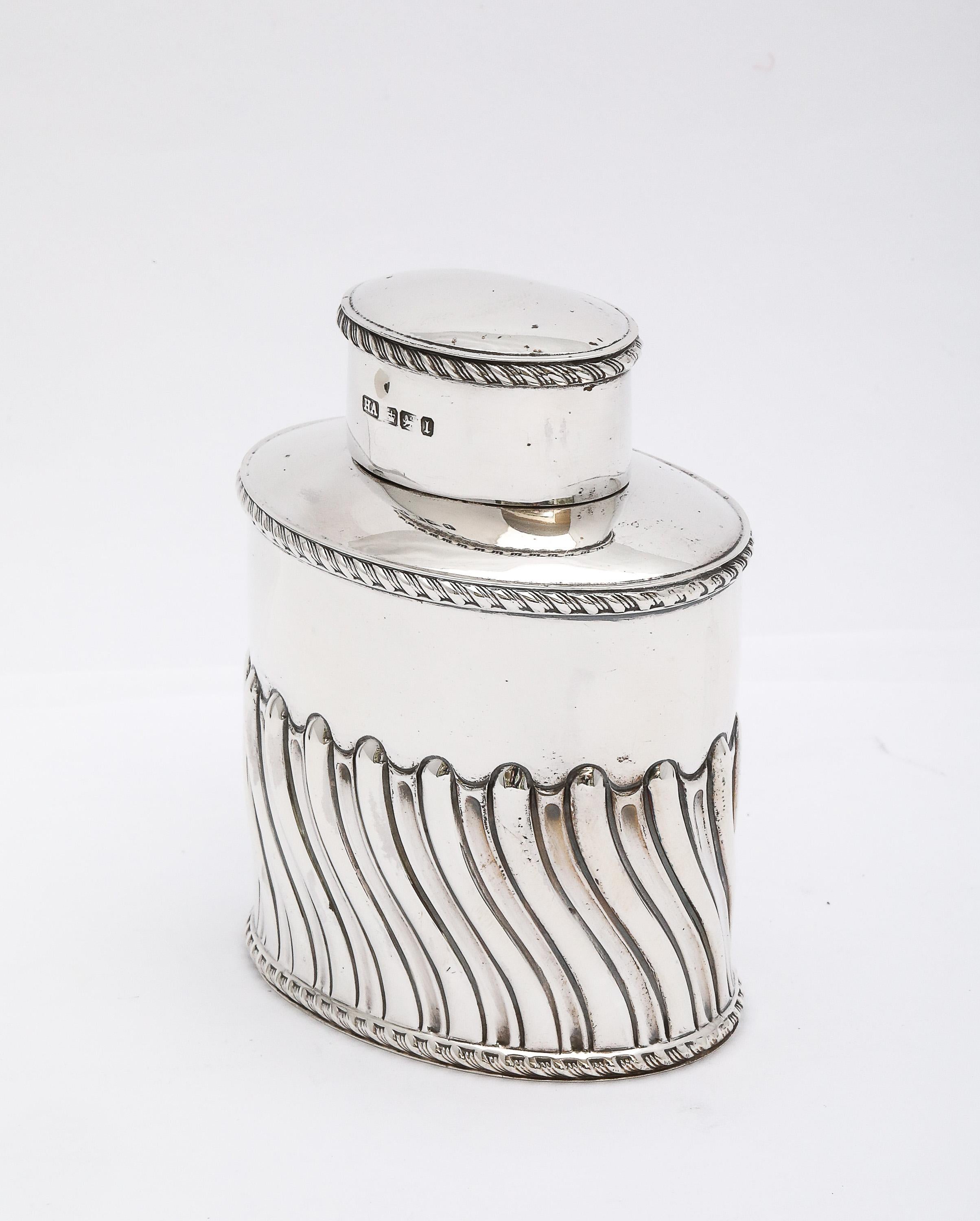 Edwardian Periode Sterling Silber Tee Caddy im Angebot 2