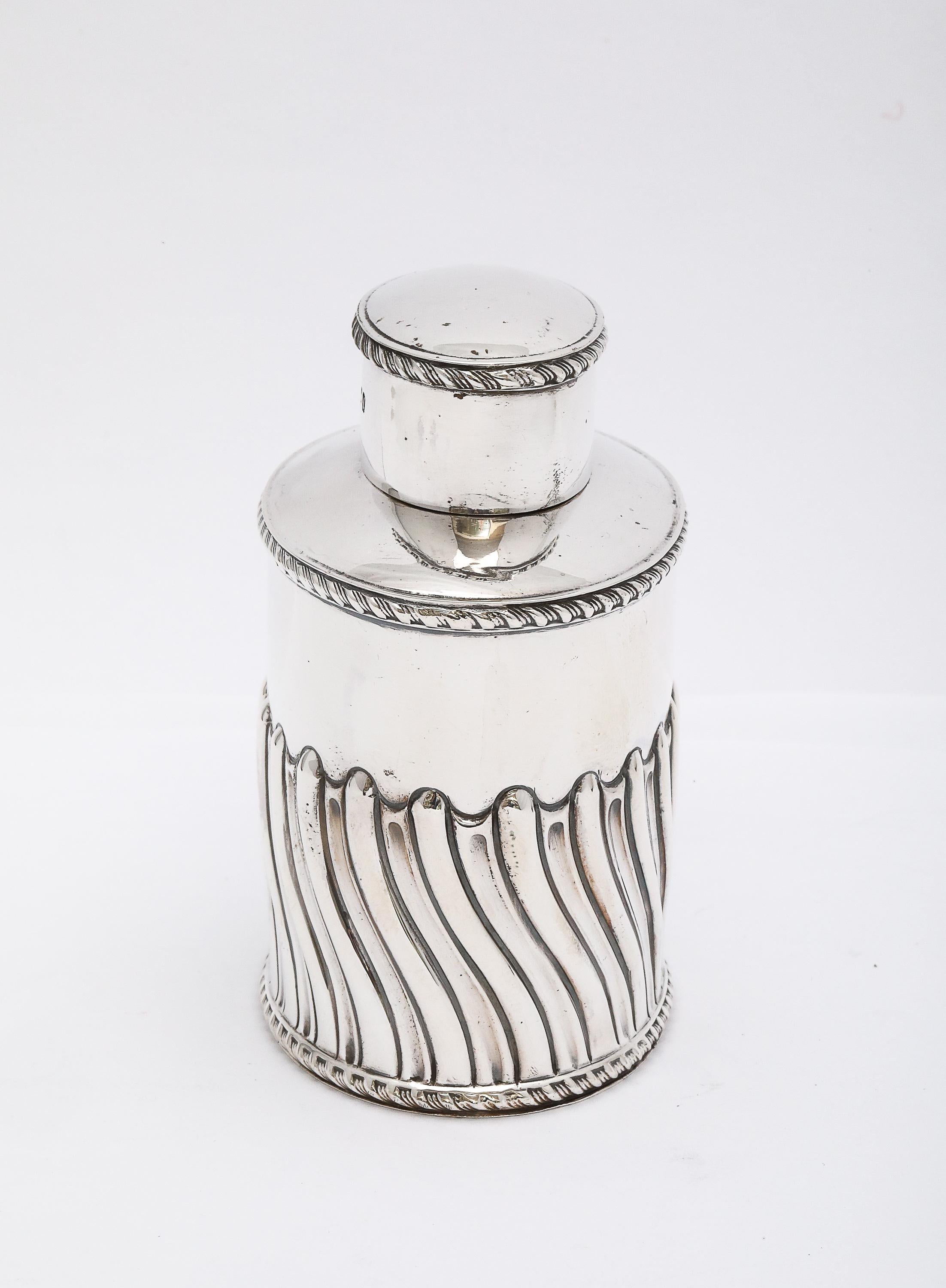 Edwardian Periode Sterling Silber Tee Caddy im Angebot 3