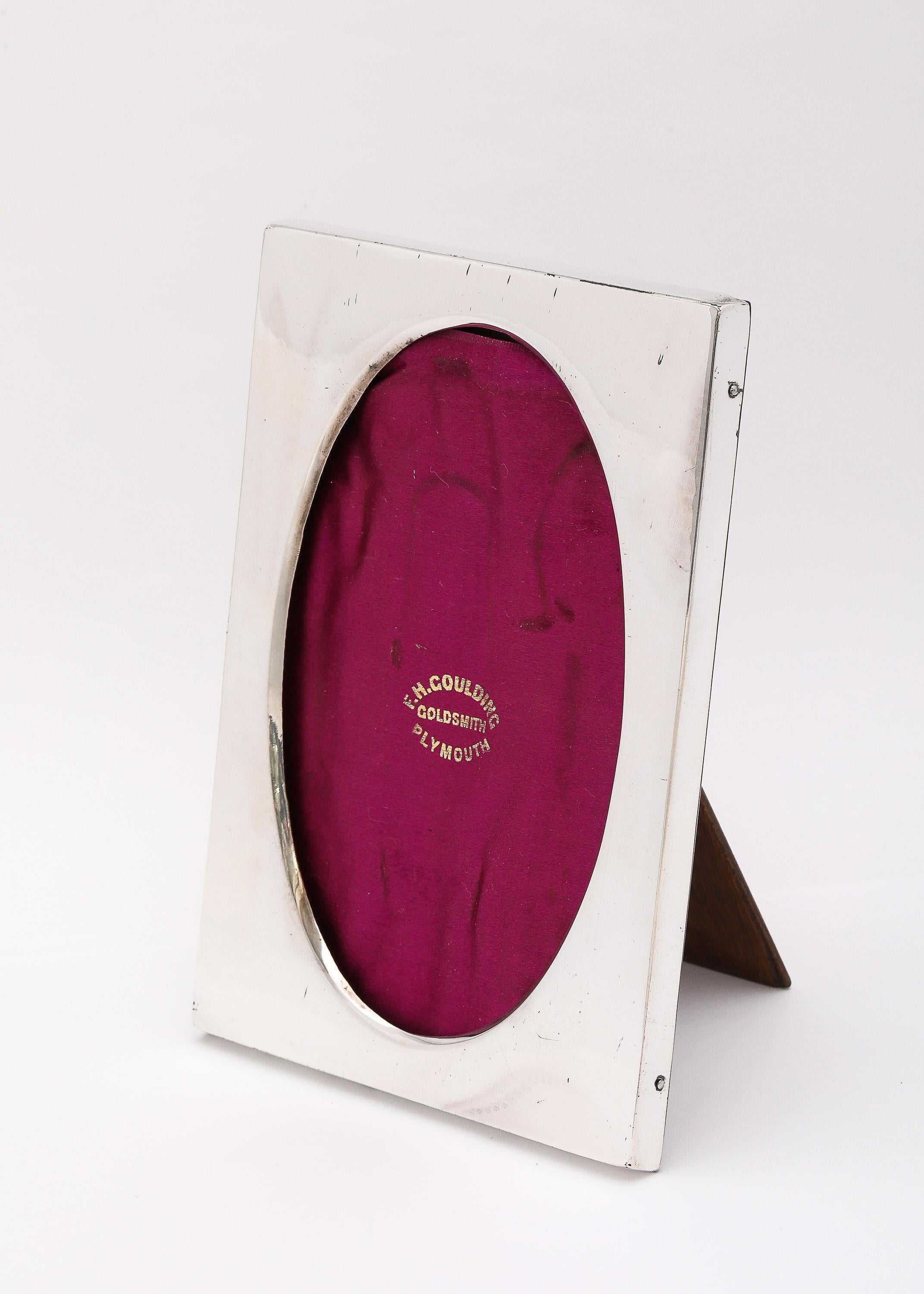 Inglese Fama da quadro con supporto in legno in argento Sterling di epoca edoardiana in vendita
