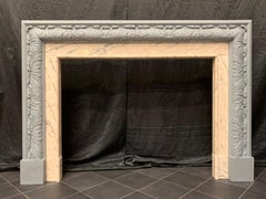 Edwardian Period Wood and Gesso Bolection Fireplace Surround
