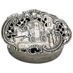 Argent de l'époque édouardienne, percé et repoussé, marqué A Silver  Boîte