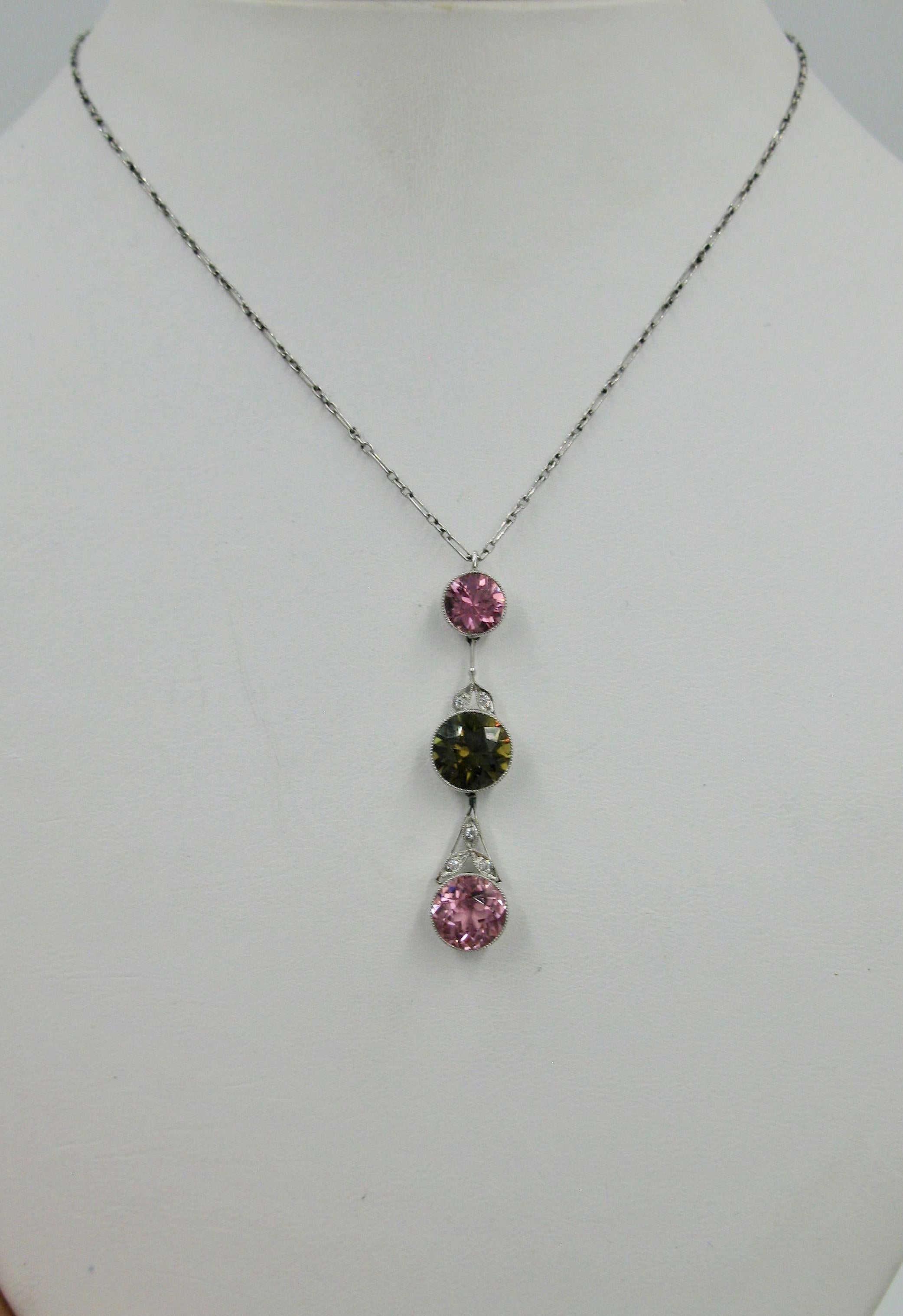 art deco diamond necklace