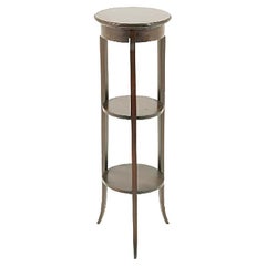 Edwardian Plant Stand, Walnut, Circular, 3 Tier, Side Table, H060