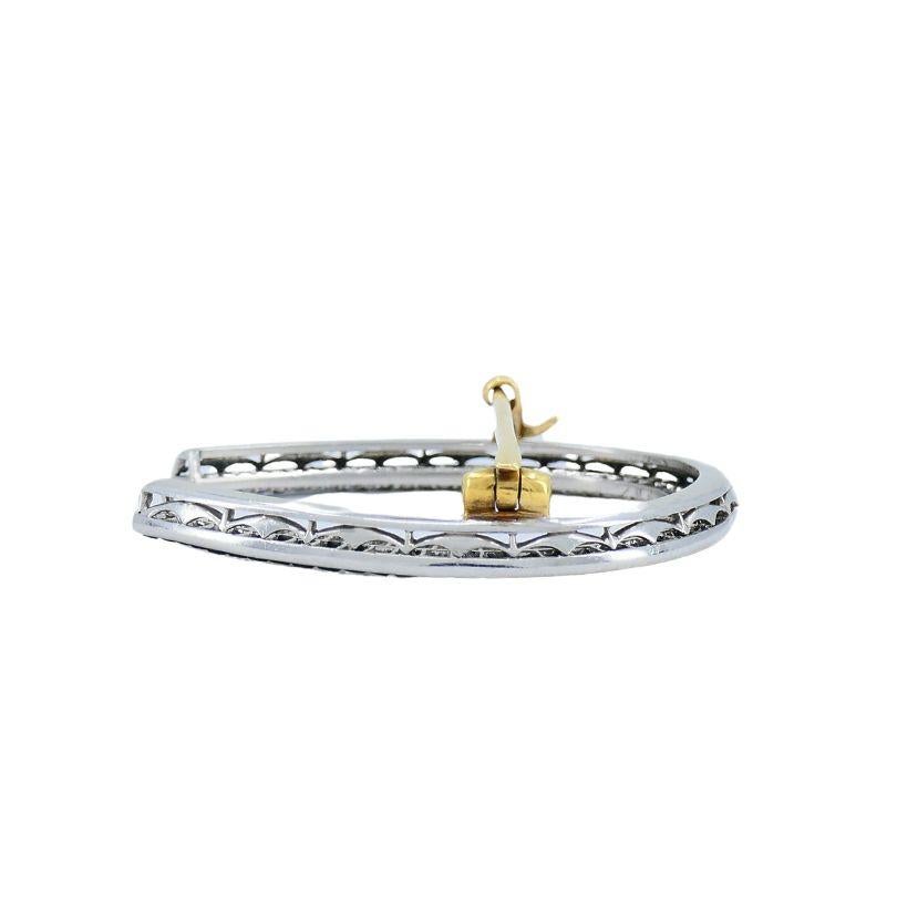Edwardian Platinum 14k Gold Diamond Onyx Horseshoe Pin Brooch For Sale 4